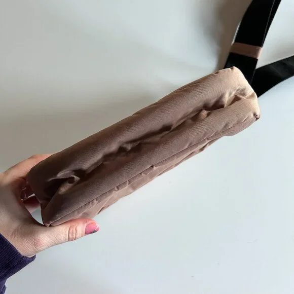 BAGGU Cocoa Light Brown Nylon Crossbody Camera Bag - Picture 7 of 9